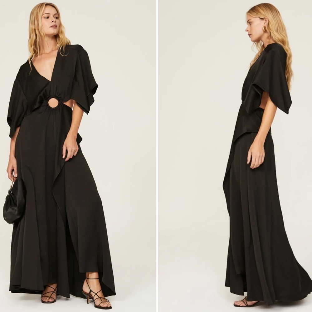 3.1 Philip Lim Black Satin Dress Size 12